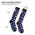 thumbnail image 4 of Sikiie purple Skull flower 1 Pairs Compression Socks for Men and Women 15-20 mmHg Running Support Socks, 4 of 7