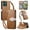 Brown, variant on For Motorola Edge (2024) Flip Wallet Phone Case,With Shoulder Strap&Wrist Strap,Flip Fold Kickstand,With Card Slots,Zipper Pocket,Leaf Magnetic Closure,Shockproof Anti-fall Phone Case,White