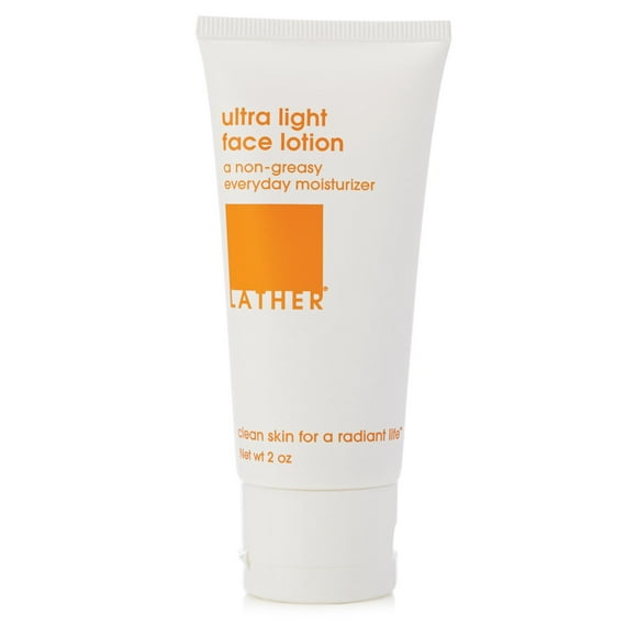 Loción facial ultraligera LATHER - Hidratante para todo tipo de piel - Fórmula de rápida absorción y no grasa para todo tipo de piel - 2 onzas líquidas
