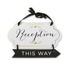 Classic Gold Foil Directional Reception Sign