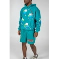 thumbnail image 7 of Adventure Time Finn Puff Print Long Sleeve Turquoise Adult Hooded Sweatshirt-Large, 7 of 7