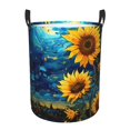 thumbnail image 6 of Lsque Vintage Starry Sky Sunflower pattern Laundry Hamper Basket, Tall Woven Rope Hamper Basket for Clothes, Lightweight Storage Basket, Collapsible Waterproof-Small, 6 of 8