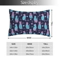 thumbnail image 2 of Pofeuu Silhouette Cats Print Polyester Microfiber Plush Pillowcases, Super Soft and Cozy Pillow Case Covers with Envelop Closure（Pillow core not included）-16"x24", 2 of 6