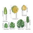 thumbnail image 2 of MesaSe Artificial Palm Leaf Imitation Leaf Turtle Back Leaf Set Hawaiian Party Decoration, 2 of 8