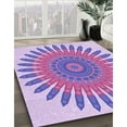thumbnail image 3 of Ahgly Company Machine Washable Indoor Rectangle Transitional Mauve Purple Area Rugs, 8' x 10', 3 of 7