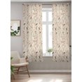 thumbnail image 2 of Flowers Birds Curtains 63 Inch Length,Sheer Curtains for Bedroom Living Room Window Country Retro Botanical Floral Branches Rod Pocket Drapes Kitchen Curtains Small Half Window 42"x63" 2 Panels, 2 of 7