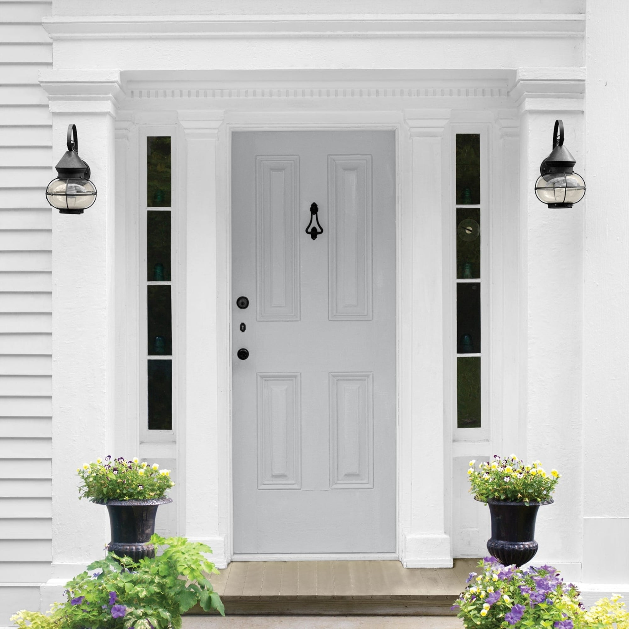 Glidden One Coat Whirlwind / Gray Semi-Gloss Exterior Paint with Primer, 1 Gallon