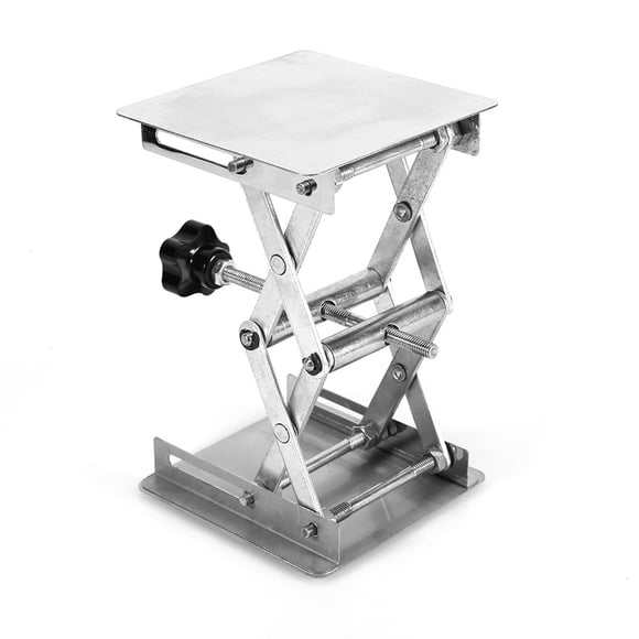 Lab Lifting Platform Stand Stainless steel 100X100mm Lab Jack Scissor Stand Platform, Lift Table Lab Stand, Scientific Scissor Lifting Jack Platform, Expandable Lift Height