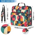thumbnail image 2 of FORMRS Zipper Binder with Shoulder Strap 2-inch Ring 500 Sheet Capacity File Bag, Retro Geometric, 2 of 5
