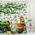 thumbnail image 2 of St.Patricks Shower Curtain Irish Green Shamrock Gnome Truck Bathroom Curtain Spring Holiday Bath Curtain with Hooks,60x72, 2 of 5