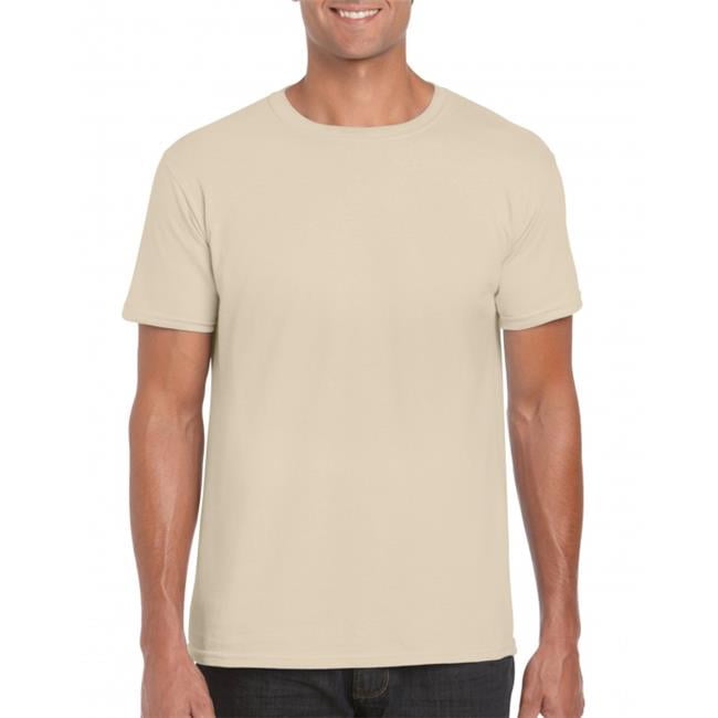 Download Gildan - Gildan G64000-Natural-M Softstyle Adult Tee ...