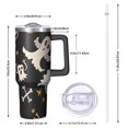 thumbnail image 2 of Playful Halloween Ghosts Pattern Tumbler with Handle and Lid,40oz Double Wall Vacuum Insulated Tumbler,Cups Gift for Women and Men, 2 of 7