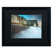 Trademark Fine Art "Gate to the Ocean" Canvas Art by Mathieu Rivrin, Black Matte, Black Frame