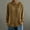 Brown, variant on Women's Button Down Shirts Long Sleeve Plus Size Lace Patchwork Solid Turndown Collar Cotton Shirt