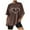 Brown, variant on DailyTrove Women's Heart Graphic Oversize T-Shirt - Short Sleeve Casual Tee, Cozy for Lounge & Outings