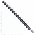 thumbnail image 2 of Sterling Silver Rhod-plated 9-10mm Black FWC Pearl Necklace 18 Inch, 2 of 2