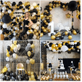 thumbnail image 4 of Decoración Para 50 Cumpleaños Globos, Color Oro, Negro, 4 of 5