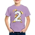 thumbnail image 3 of Huowey Toddler Shirt Birthday Boy Shirt Toddler Boys Birthday Outfit 2Nd 3Rd 4Th 5Th Gift Short Sleeve Party Tee Shirts Tops,Light Purple,3-4 Years, 3 of 4