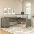 thumbnail image 2 of Bush Furniture Somerset 72W 3 Position Sit to Stand L Desk in Ash Gray, 2 of 8