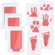 thumbnail image 1 of Huella de bebé y kit de huella de mano, 9 unidades, kit de sellos de mano y huella, tinta segura es inofensivo para la piel del bebé, uso para regalo de bautismo de bebé de recuerdo familiar (rosa),11 Afortunado Sencillez, 1 of 2