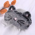 thumbnail image 4 of Antifaz para dormir de animales para mujeres, niños y niñas, máscara de noche esponjosa 3D de seda de felpa, antifaz opaco para dormir, siesta de viaje oso de fresa Electrónica, 4 of 5