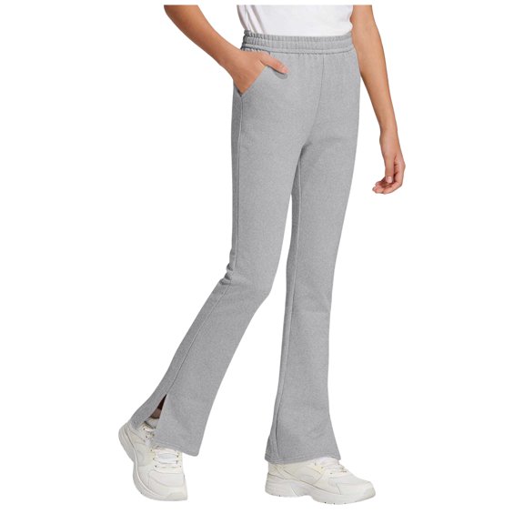 Mnyotv Leggings with Pockets for Girls Stretch Slim Fit Flared Pants Youth Girl Cotton Yoga Pants Size 15-16 Years