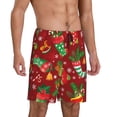 thumbnail image 2 of Pofeuu X-mas and New Year Print Men's Soft Woven Elastic Waistband Sleep Pajama Short-4X-Large, 2 of 6