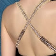 thumbnail image 4 of Women's Replacement Bra Strap Rhinestone Invisible Elastic Adjustable Removable Shoulder Straps Tops Dress Decoration Multi Color, 4 of 5