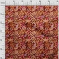 thumbnail image 2 of oneOone Cotton Poplin Brown Fabric Batik Dress Material Fabric Print Fabric By The Yard 42 Inch Wide - P0, 2 of 4