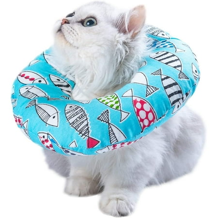 Cat Cone Collar Soft Adjustable Cat Comfy Cone Cat Recovery Collar- for  Cat's Head Wound Healing Protective Cone After Surgery Elizabethan Collars,  for Cats, Puppies, Small Breeds Dogs 