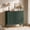 Green, variant on Black Fluted 3 Drawer Dresser, 32 inch Wide Dresser Nightstand for Bedroom, Modern Wood Chest of Drawers, Large Painted Nightstand with 3 Drawers for Closet, Hallway, Entryway