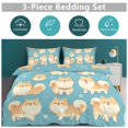 thumbnail image 5 of 3 Pcs Soft Bedding Set, Includes 1 Duvet Cover with Zipper And 2 Pillow,Shams Cartoon Cute Dog Queen(90"×90"), 5 of 8