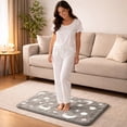 thumbnail image 6 of MMJ Glow in Dark Bath Mat Microfiber Soft Absorbent Non-Slip Machine Washable Geometric Crescent Star Pattern 23.62x15.75in, 6 of 8