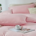 thumbnail image 4 of Davulos Duvet Cover Set Full Size,3 Pieces Modern Bedding Set for Adults Teens Soft and Breathable Comforter Cover and Pillow Shams,Pink, 4 of 7