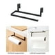 thumbnail image 5 of Toystoory Colgador de papel en rollo Hogar Cocina Baño Estante de almacenamiento montado en la pared Almacenamiento y organización del hogar Negro, 5 of 6