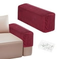 thumbnail image 1 of Fundas para Reposabrazos de Sofá Uxcell para Reposabrazos de 17.71 a 20" Longitud Antideslizantes Estirables [Rojo Vino], 1 of 7