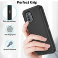 thumbnail image 6 of Compatible with Motorola Moto Edge 2022/MotoEdge 5G UW 2022 Phone Case Hybrid Rugged Shockproof Hard Protective Drop Proof Full Body Heavy Duty Mobile Cell Cover for Gen 3 XT2205-1 Women Men Black, 6 of 8