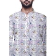 thumbnail image 3 of Atasi Kurta Traditionnelle en Coton Imprimé Col Mandarin pour Hommes Chemise Décontractée, 3 of 5