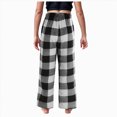 thumbnail image 4 of 11-12T Kids Fleece Pajamas Pants for Boys Girls Plaid Pants Big Boys Fleece Joggers With Pockets Elastic Waist Plaid Pants For Christmas Size 7-18 Up to XXXL,Black, 4 of 9