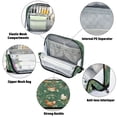 thumbnail image 4 of Standing Pencil Case with Base Large Capacity Stationery Pouch Pen Bag with Zipper for Women Men Chickens and Flowers Pattern, 4 of 7