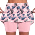 thumbnail image 2 of Momihoom Women's Tropical Palm Leaf Print Skort with Built-in Shorts, Lightweight Casual Skirt for Golf and Active Wear, 2 of 5