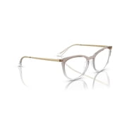 Vogue Womens Size 53 VO5276 Prescription Eyeglasses with Case, Brown/Crystal