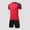 Red, variant on Boys Athletic Outfits, Performance Short Sleeve Top and Shorts 2-Piece Quick-Dry Football Training Jersey Sets Sky Blue 6T
