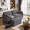 Dark gray, variant on 110" Sectional Sofa With Washable Cover, Comfy 3 Seater L-Shaped Corduroy Fabric Couch with Reversible Ottoman & Deep Seat for Apartment,Blue
