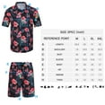 thumbnail image 4 of Men's Flower Shirts and Shorts Sets Casual Button Down Short Sleeve Shirt Hawaiian Suits, 4 of 4