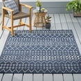 thumbnail image 3 of Noble House 5' x 7' Navy Blue and Ivory Outdoor Rug, 3 of 7