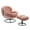 Pink, variant on Swivel Accent Chair with Ottoman, Velvet Accent chair with Footrest, Mid-Century Modern Lounge Chair and Ottoman Set, Reading Chair for Living Room, Bedroom, Reading Room, Home Office, Pink