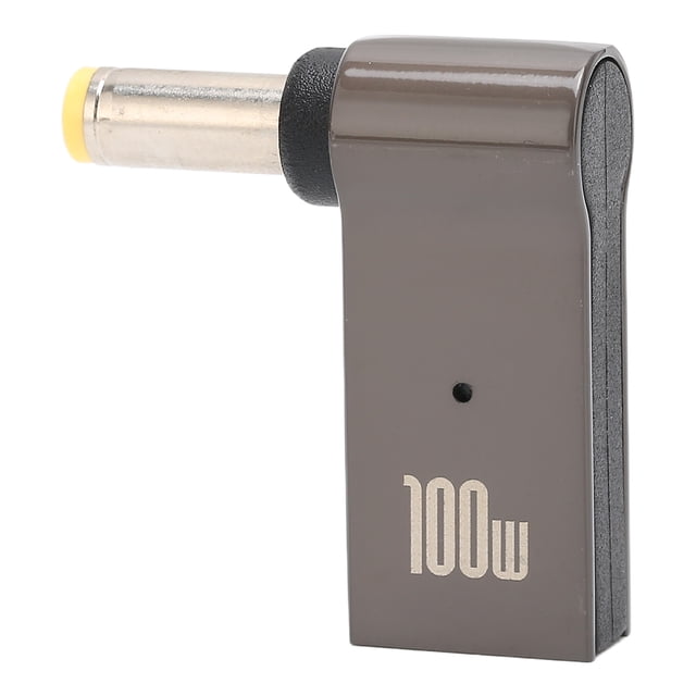 Convertidor de carga PD de 100 W, 5 A, tipo C, hembra a macho, carcasa de aleación de aluminio de 5,5 x 2,5 mm, adaptador de carga PD para computadora portátil Lenovo