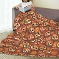 thumbnail image 6 of Honeii Brown Owl Print Fleece Blanket - Throw Blanket for Bed, Sofa, Couch, Camping, and Travel , Microplush Ultra Soft Warm Blanket-40"x30", 6 of 7
