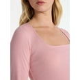 thumbnail image 3 of No Boundaries Square Neck Dress with Long Sleeves, Women's, 3 of 4